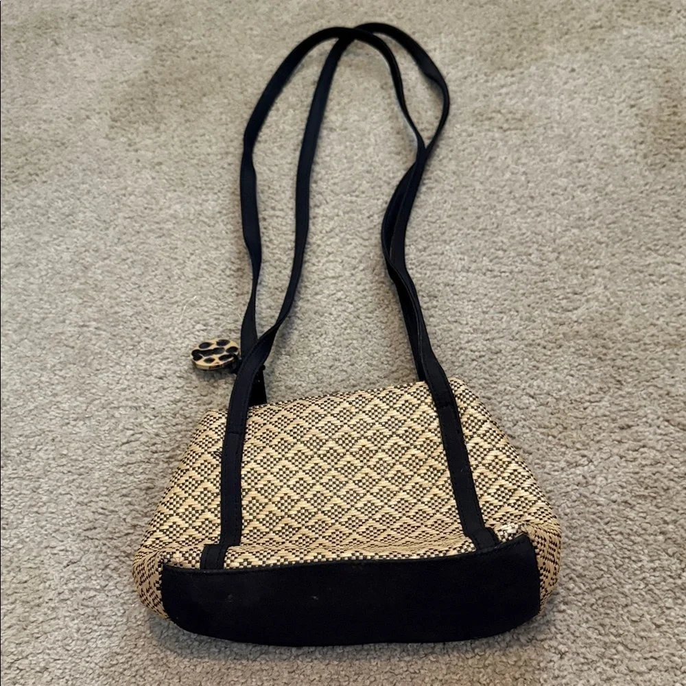 Marlo Vintage Black and Tan Crossbody Bag